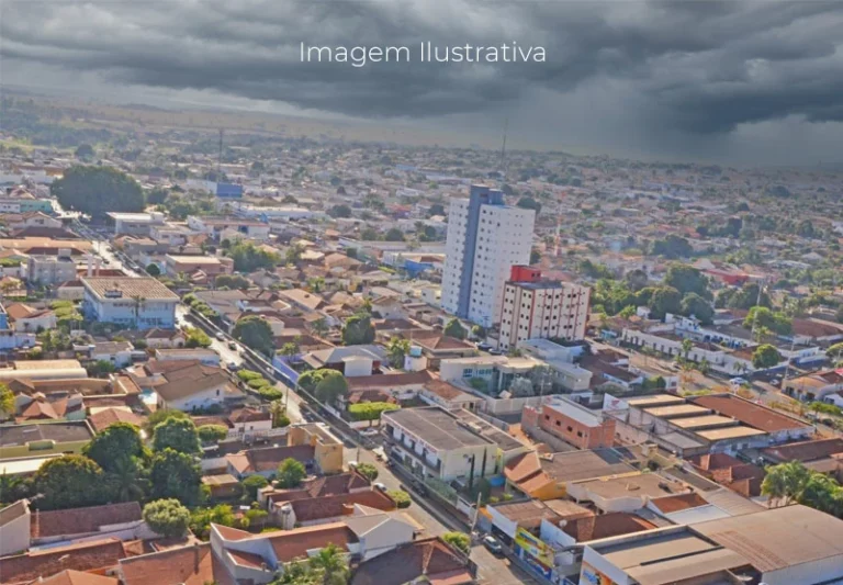 Imagem aérea de chuva em Paranaíba MS