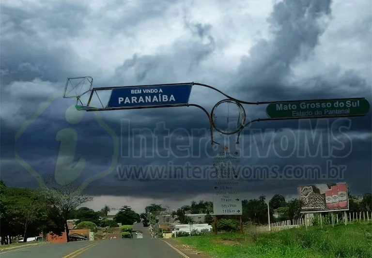 Paranaíba é a cidade de MS com maior acumulado de chuva nas últimas 24h