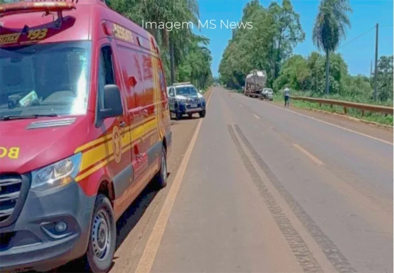Pedestre morre atropelado por caminhão em MS