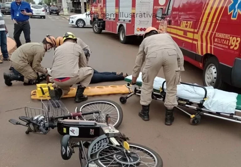 Acidente com bike elétrica em Paranaíba