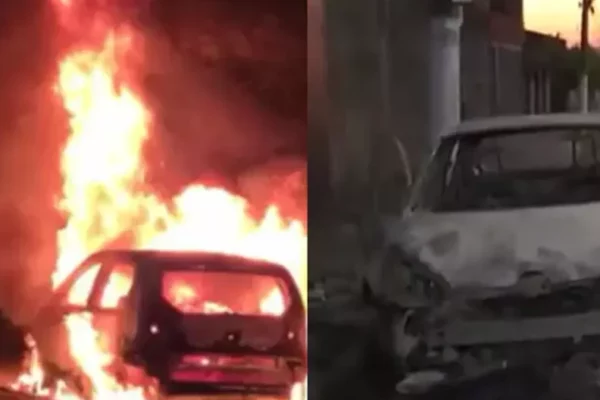 Mulher descobre traição e põe fogo no carro do marido