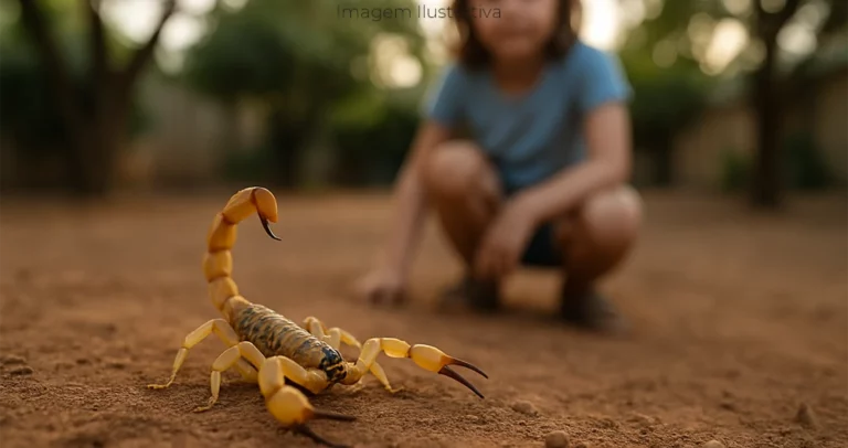 Criança de 08 anos está em estado grave após picada de escorpião