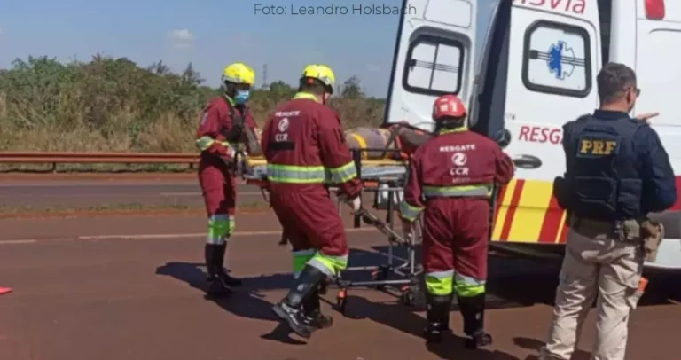 Entregador de gás fica ferido após queda de motocicleta
