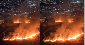 Incêndio de grandes proporções atinge região da UFMS em Paranaíba