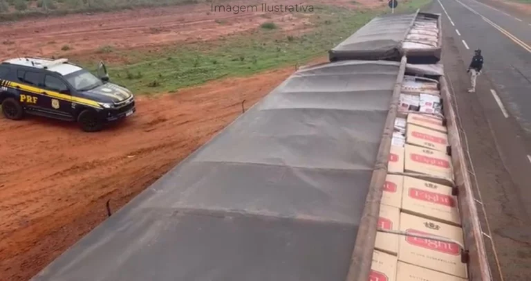 PRF apreende 350 mil maços de cigarros em Paranaíba