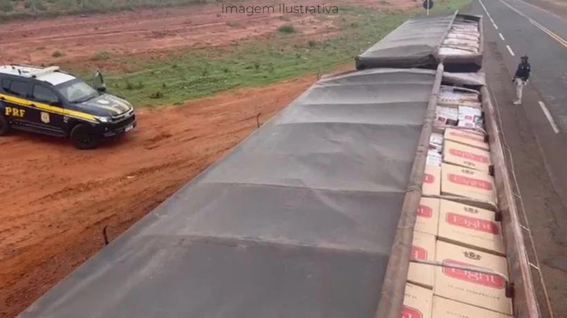 PRF apreende 350 mil maços de cigarros em Paranaíba