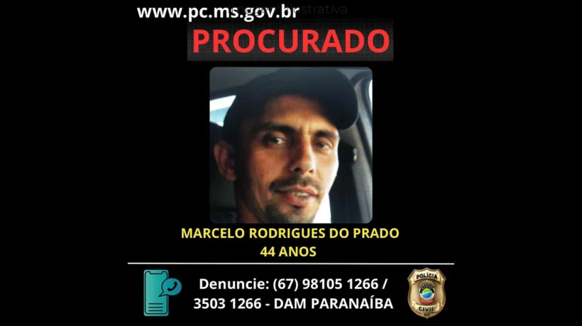 Polícia Civil divulga cartaz de procurado por estupro em Paranaíba
