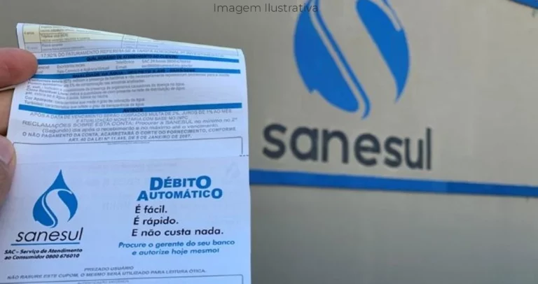 conta de água da sanesul de Ms