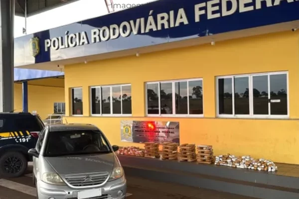 base da PRF em Paranaíba MS com carga de maconha apreendida