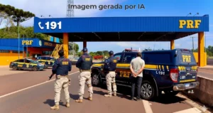 Camioneiro preso pela PRF