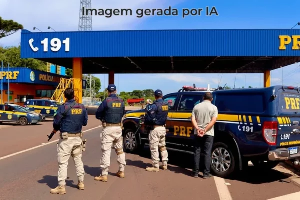 Camioneiro preso pela PRF