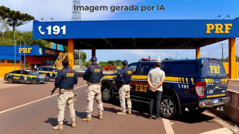Camioneiro preso pela PRF
