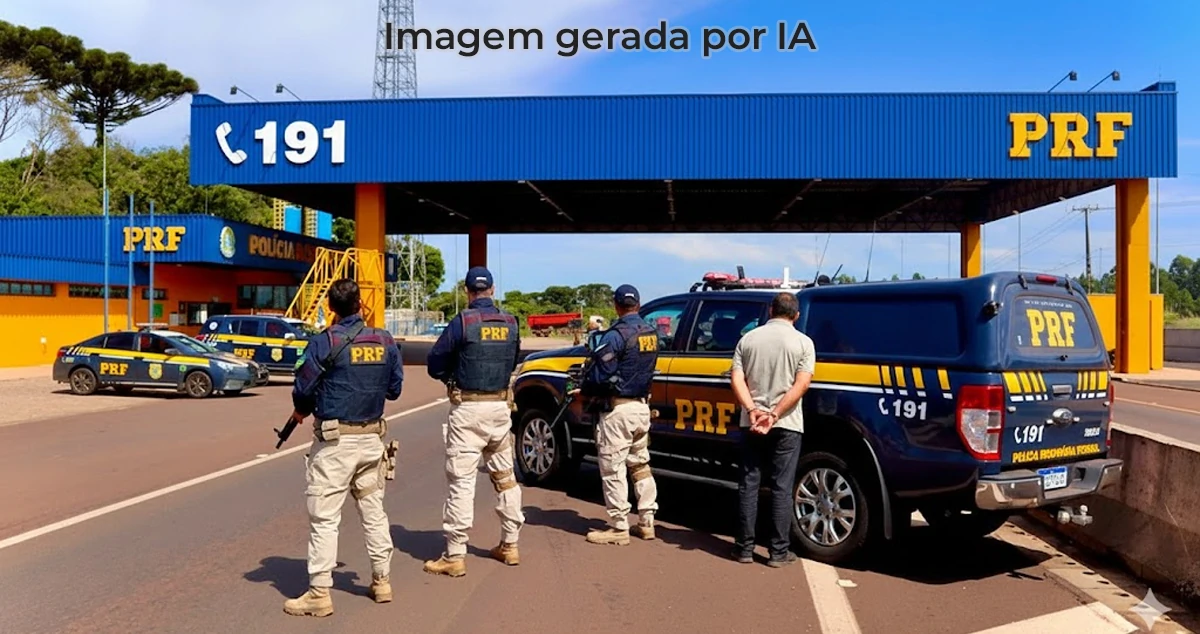 Camioneiro preso pela PRF