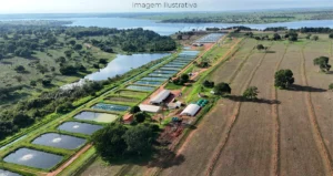 imagem aérea da empresa Genomar em Paranaíba