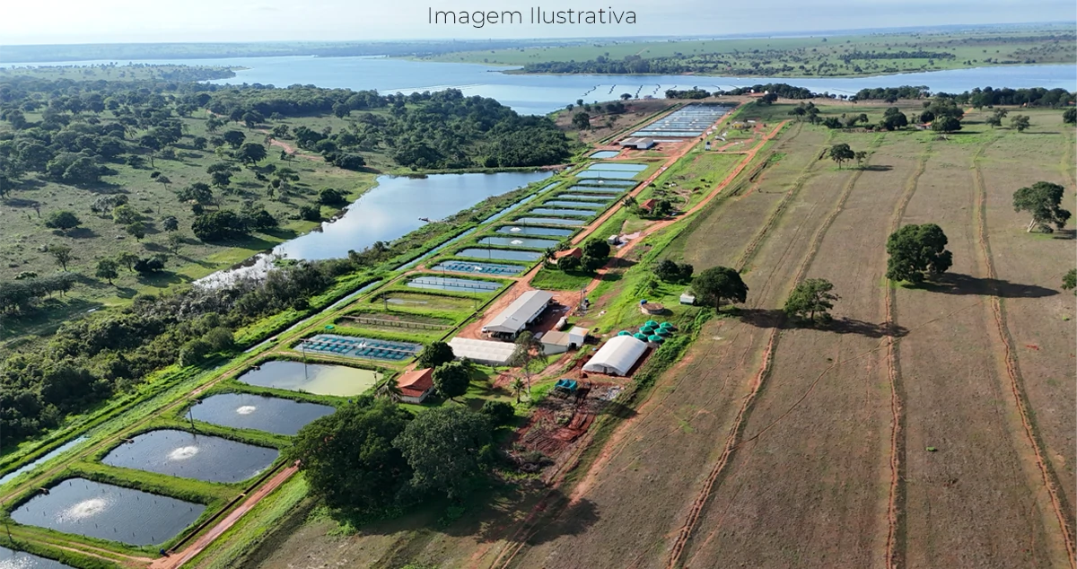 imagem aérea da empresa Genomar em Paranaíba