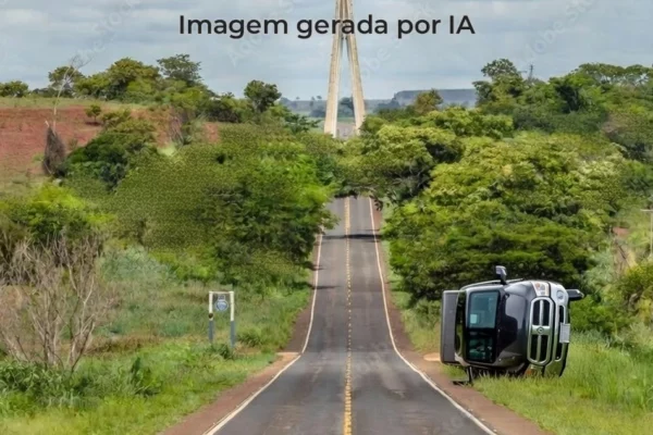 acidente as margens da BR497 em Paranaíba-MS