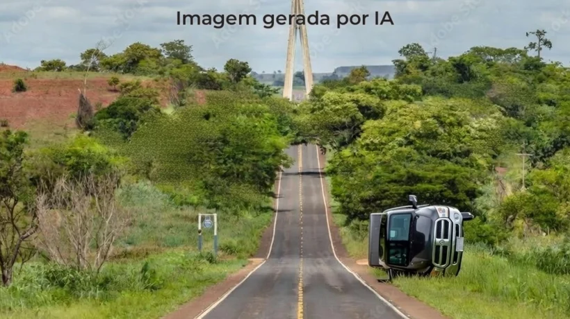 acidente as margens da BR497 em Paranaíba-MS