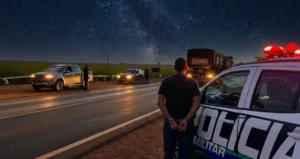 homem preso pela Polícia Militar de Paranaíba-MS