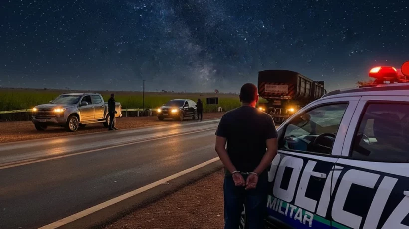 homem preso pela Polícia Militar de Paranaíba-MS