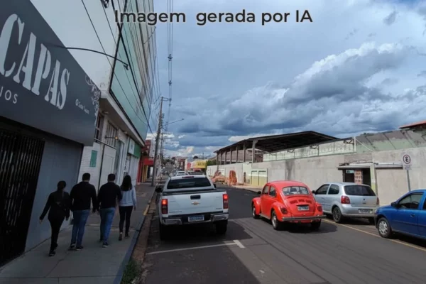 Imagem da rua Generoso Ponce no centro de Paranaíba-MS