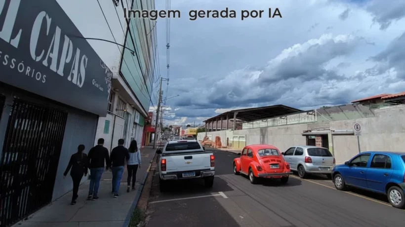 Imagem da rua Generoso Ponce no centro de Paranaíba-MS