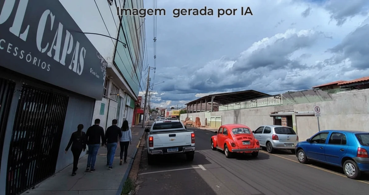 Imagem da rua Generoso Ponce no centro de Paranaíba-MS