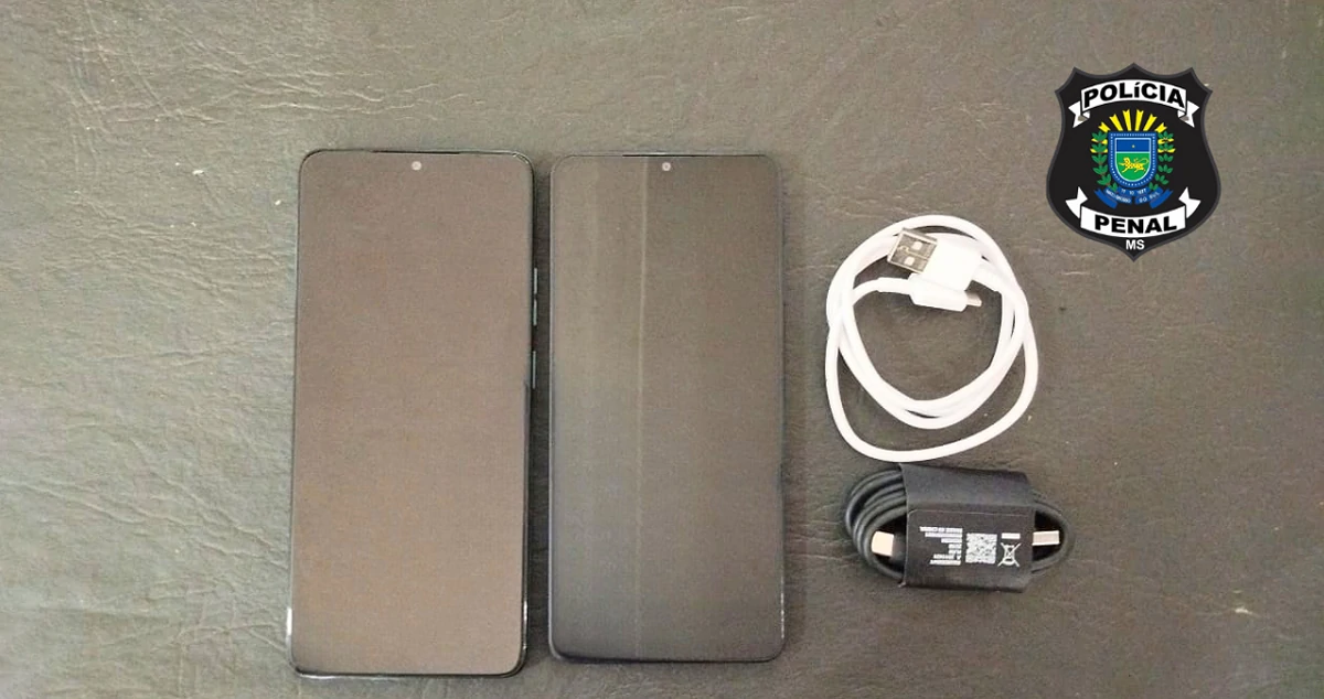 dois aparelhos apreendidos por policiais penais em Paranaíba-MS