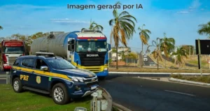 Viatura da PRF na BR-158 em Mato Grosso do Sul