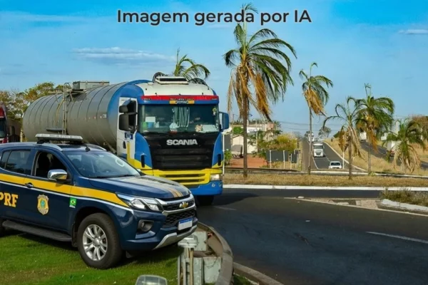 Viatura da PRF na BR-158 em Mato Grosso do Sul