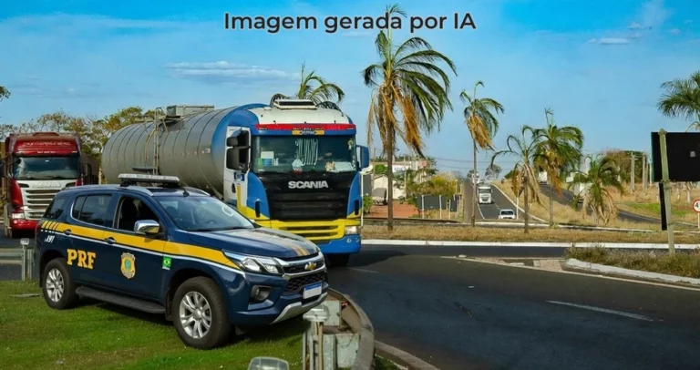 Viatura da PRF na BR-158 em Mato Grosso do Sul