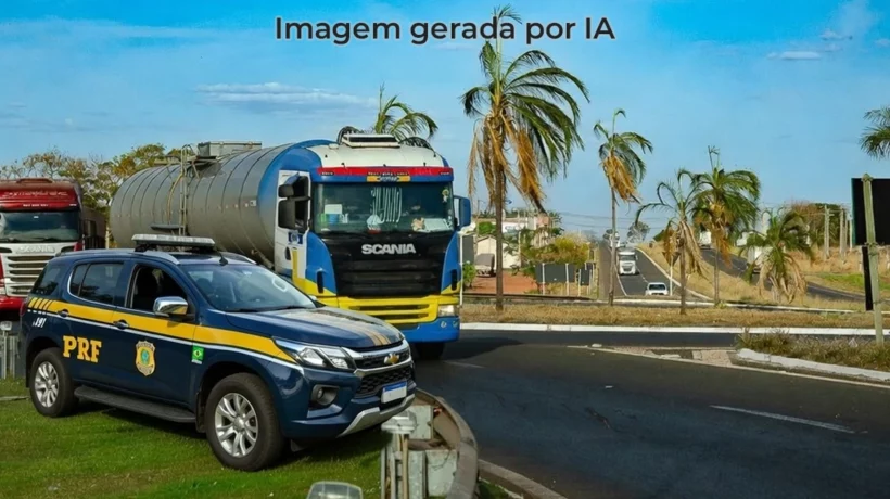 Viatura da PRF na BR-158 em Mato Grosso do Sul