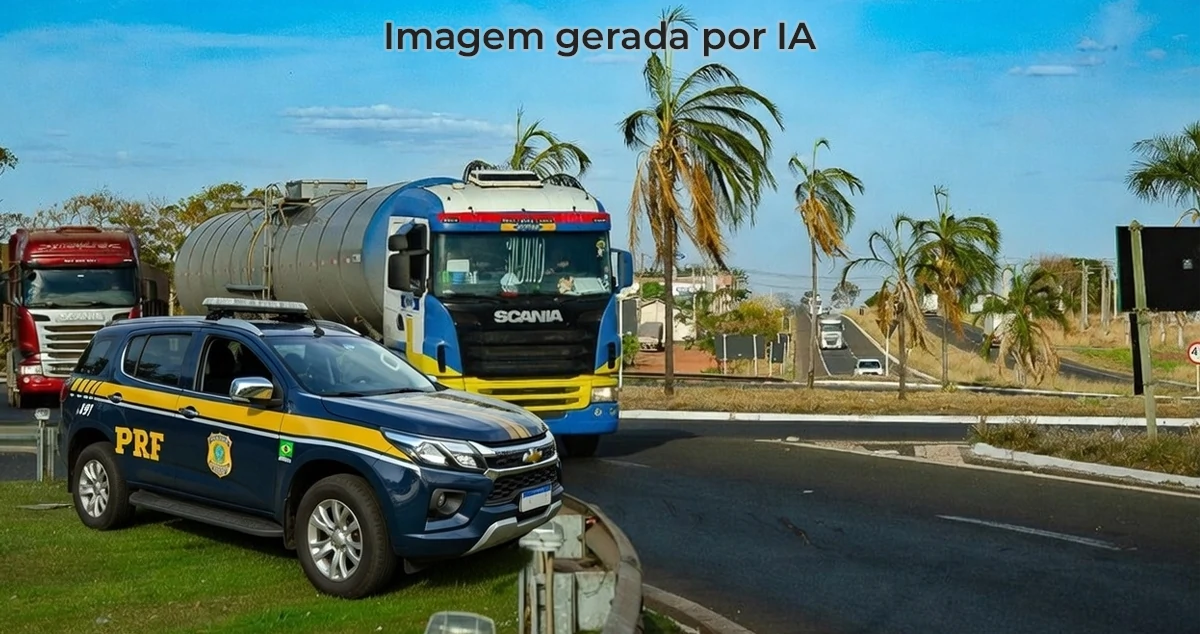 Viatura da PRF na BR-158 em Mato Grosso do Sul