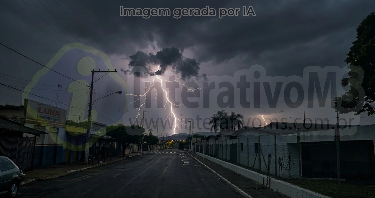 Alerta em Paranaíba: Inmet avisa sobre chuva intensa e ventos fortes; confira a previsão