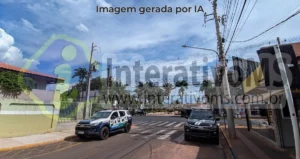 viatura no centro de Paranaíba-MS