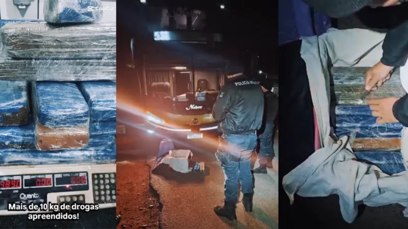Polícia Militar prende mulher com maconha e crack em ônibus em Paranaíba