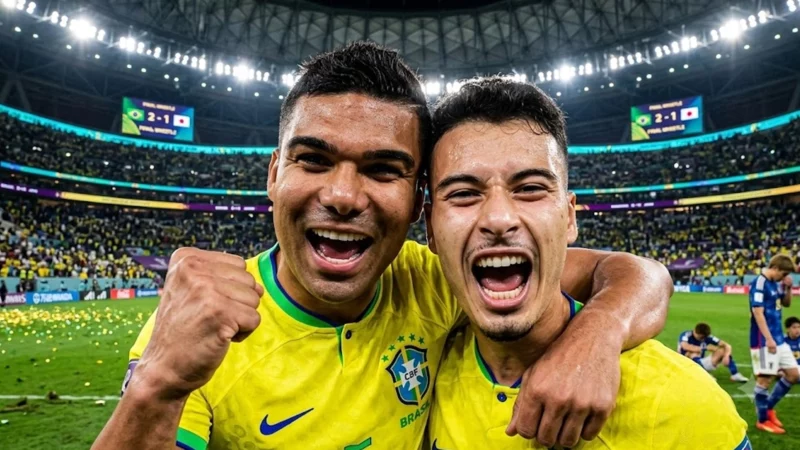 Brasil vence o Japão de virada com gol de Martinelli no fim e mantém vivo o sonho do Hexa