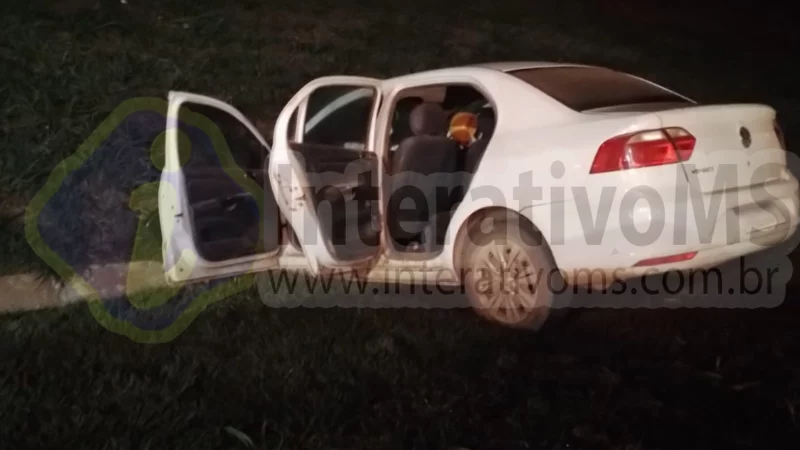 Carro abandonado em Paranaíba após acidente na BR-158 mobiliza polícia