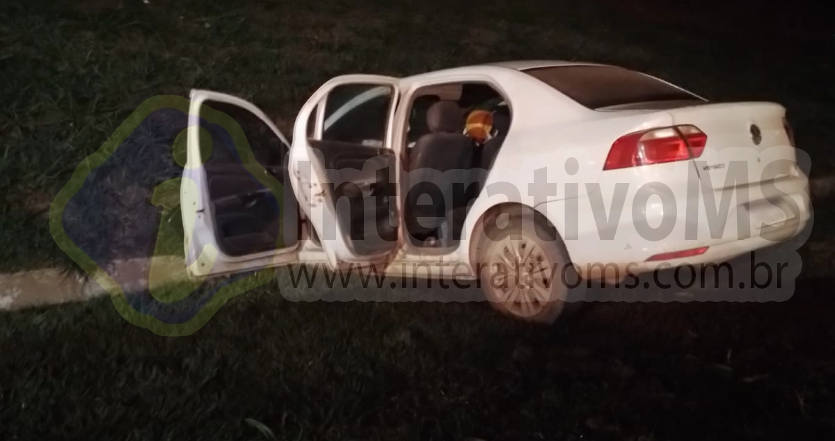 Carro abandonado em Paranaíba após acidente na BR-158 mobiliza polícia