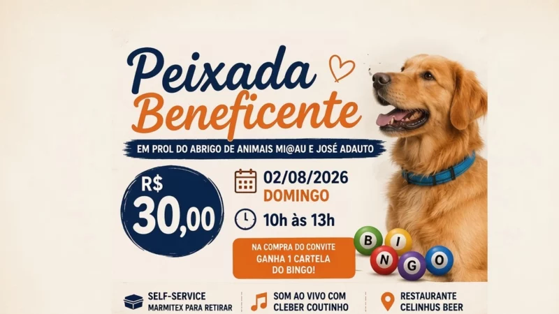 Peixada Beneficente arrecada recursos para abrigo de animais e exames de alto valor