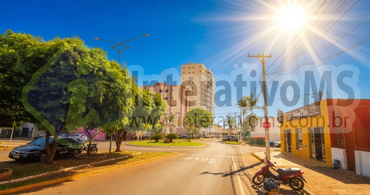 Tempo seco em Paranaíba deve reduzir umidade para 20% e elevar temperaturas