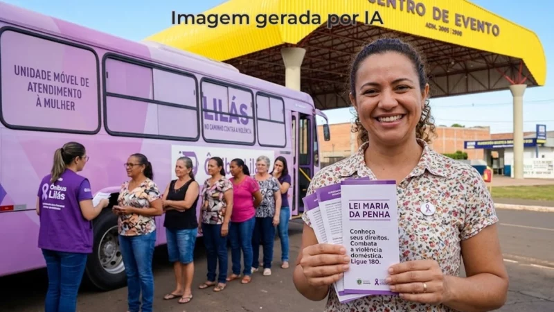 Agosto Lilás em Paranaíba promove mutirão com Ônibus Lilás e serviços gratuitos para mulheres