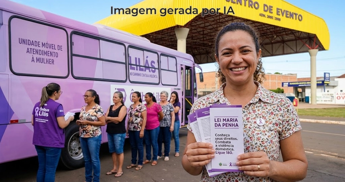 Agosto Lilás em Paranaíba promove mutirão com Ônibus Lilás e serviços gratuitos para mulheres