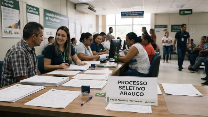 Arauco oferta vagas de emprego nesta terça-feira em Paranaíba