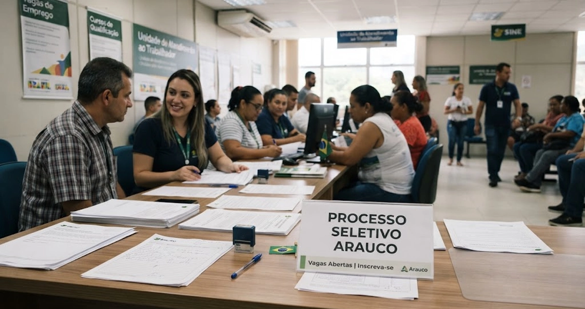 Arauco oferta vagas de emprego nesta terça-feira em Paranaíba