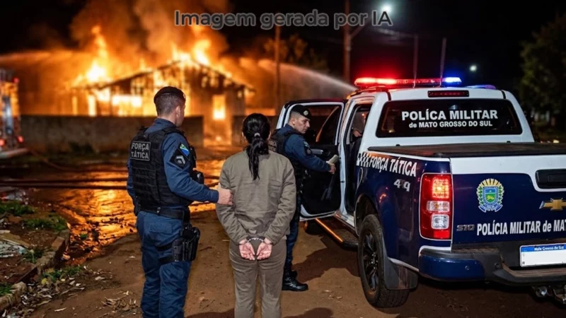 Mulher é presa após atear fogo em casa de vizinha em Campo Grande