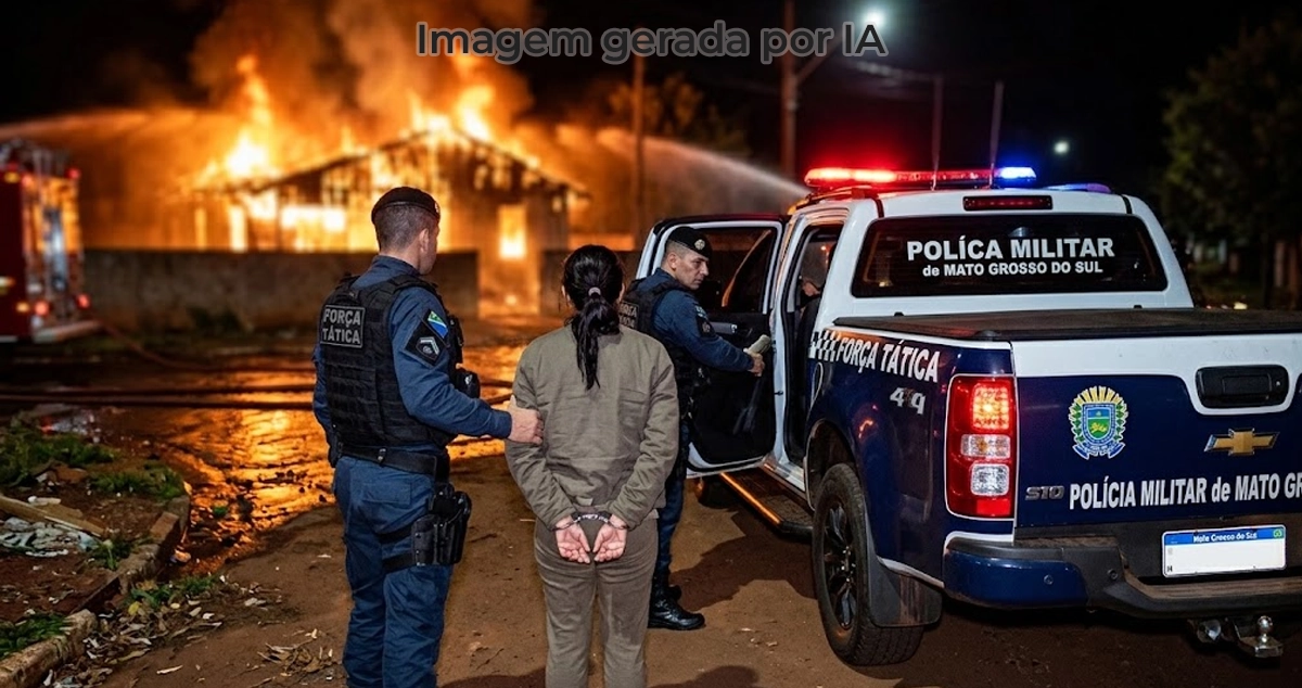Mulher é presa após atear fogo em casa de vizinha em Campo Grande