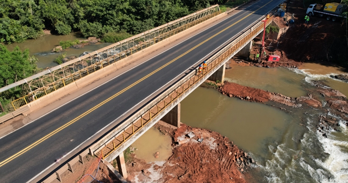 Pare e Siga na BR-158: obras em pontes exigem atenção dos motoristas em Paranaíba e Aparecida do Taboado
