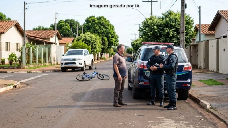 Adolescente fica ferida após caminhonete avançar sinal de pare em Paranaíba