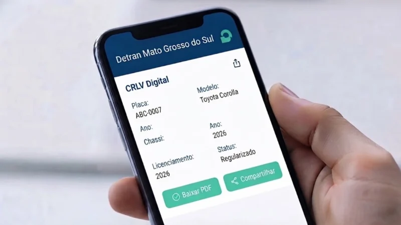 Detran-MS prorroga prazo de licenciamento para placas finais 7 e 8