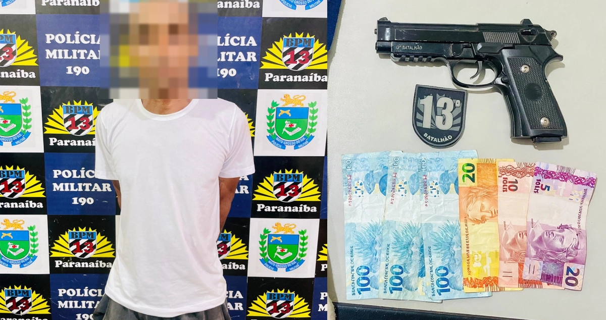 Homem com tornozeleira é preso após assalto em Paranaíba